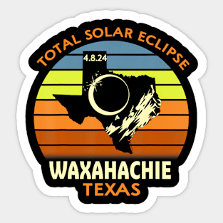 Waxahachie Texas Total Solar Eclipse 2024 Sticker